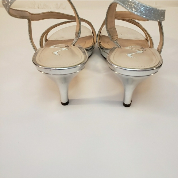 Nina Nelda Silver Glitter Heels - Picture 6 of 7